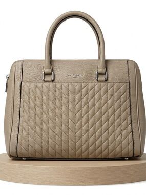 Karl Lagerfeld Agnes Quilted Hand Bag in Taupe